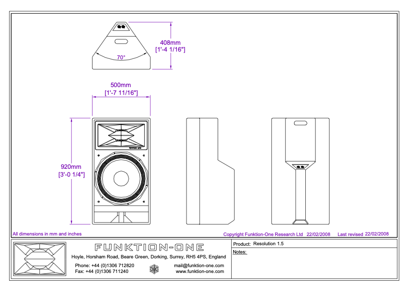 Funktion-One Resolution 1.5 Loudspeaker - Coherent Distribution