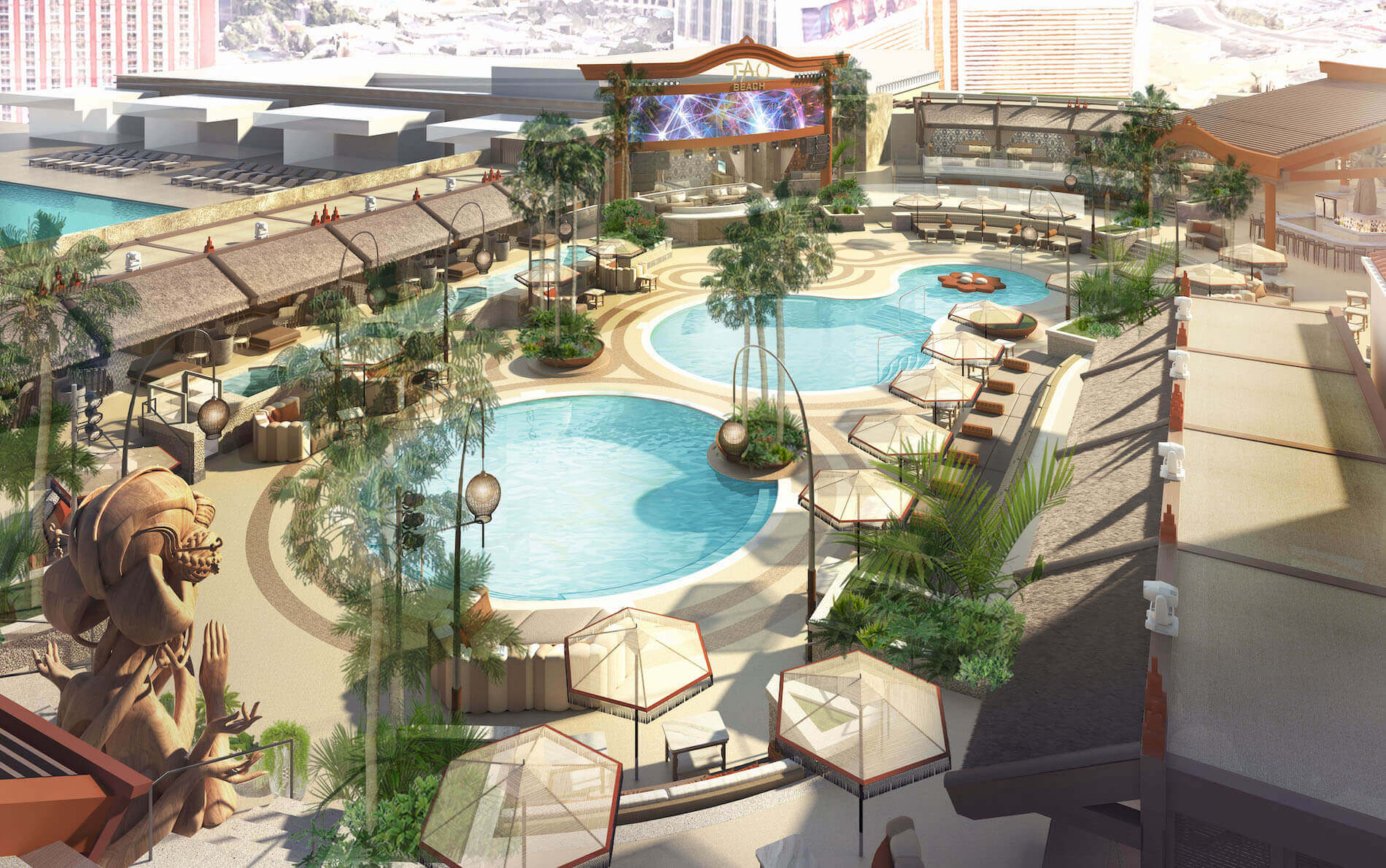Tao Beach Las Vegas Club View 1